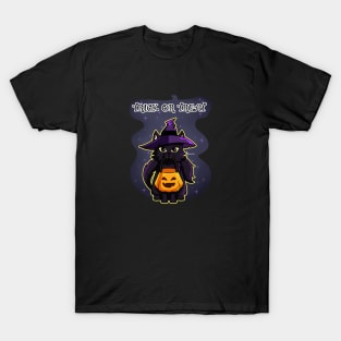 Cat Witch Trick or Treat T-Shirt